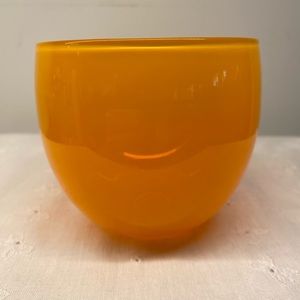 Glassybaby Tangerine Mimosa drinking glass.